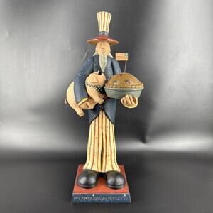 Williraye AS AMERICAN AS APPLE PIE 16" Figurine Uncle Sam w/Pig & Pie WW1325